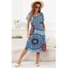 imageDisamer Womens House Dress with Pockets Nightgown Short Sleeve Mumus Summer Floral Print Beach SundressesFlower Datura