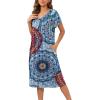 imageDisamer Womens House Dress with Pockets Nightgown Short Sleeve Mumus Summer Floral Print Beach SundressesFlower Datura