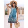 imageDisamer Womens Summer Dresses 2025 Sundresses Vacation Spring Outfits Floral Pleated Beach Swimsuit Coverups Sun DressFlower Blue