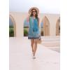 imageDisamer Womens Summer Dresses 2025 Sundresses Vacation Spring Outfits Floral Pleated Beach Swimsuit Coverups Sun DressFlower Blue