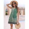 imageDisamer Womens Summer Dresses 2025 Sundresses Vacation Spring Outfits Floral Pleated Beach Swimsuit Coverups Sun DressFlower Green