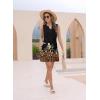 imageDisamer Womens Summer Dresses 2025 Sundresses Vacation Spring Outfits Floral Pleated Beach Swimsuit Coverups Sun DressFlower Leaf