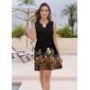 imageDisamer Womens Summer Dresses 2025 Sundresses Vacation Spring Outfits Floral Pleated Beach Swimsuit Coverups Sun DressFlower Leaf