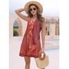 imageDisamer Womens Summer Dresses 2025 Sundresses Vacation Spring Outfits Floral Pleated Beach Swimsuit Coverups Sun DressFlower Red