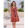 imageDisamer Womens Summer Dresses 2025 Sundresses Vacation Spring Outfits Floral Pleated Beach Swimsuit Coverups Sun DressFlower Red