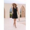 imageDisamer Womens Summer Dresses 2025 Sundresses Vacation Spring Outfits Floral Pleated Beach Swimsuit Coverups Sun DressPure Black