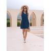 imageDisamer Womens Summer Dresses 2025 Sundresses Vacation Spring Outfits Floral Pleated Beach Swimsuit Coverups Sun DressPure Blue