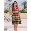 imageDisamer Womens Summer Dresses 2025 Sundresses Vacation Spring Outfits Floral Pleated Beach Swimsuit Coverups Sun DressStriped Colour