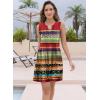 imageDisamer Womens Summer Dresses 2025 Sundresses Vacation Spring Outfits Floral Pleated Beach Swimsuit Coverups Sun DressStriped Colour