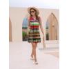 imageDisamer Womens Summer Dresses 2025 Sundresses Vacation Spring Outfits Floral Pleated Beach Swimsuit Coverups Sun DressStriped Colour