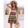 imageDisamer Womens Summer Dresses 2025 Sundresses Vacation Spring Outfits Floral Pleated Beach Swimsuit Coverups Sun DressStriped Colour