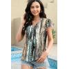 imageDisamer Womens Summer Tops Ruffle Short Sleeve T Shirts Spring 2025 V Neck Pleated Dressy Casual Floral Blouses TunicStriped Blue