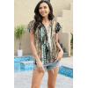 imageDisamer Womens Summer Tops Ruffle Short Sleeve T Shirts Spring 2025 V Neck Pleated Dressy Casual Floral Blouses TunicStriped Blue