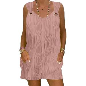 imageDisamer Two Piece Sets for Women Summer Outfits Lounge Sets Shorts Pants Sleeveless Matching Sets Vacation Travel OutfitsPure Pink