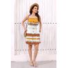imageDisamer Summer Dresses for Women 2025 Beach Vacation Clothes Casual Dress Boho Spring Dresses Pleated Sleeveless SundressesLine Yellow