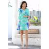 imageDisamer Summer Dresses for Women Casual 2025 Spring V Neck Ruffle Short Sleeve Button Down TShirt DressDye Blue