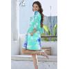imageDisamer Summer Dresses for Women Casual 2025 Spring V Neck Ruffle Short Sleeve Button Down TShirt DressDye Blue