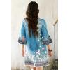 imageDisamer Summer Dresses for Women Casual 2025 Spring V Neck Ruffle Short Sleeve Button Down TShirt DressFloral Blue