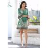 imageDisamer Summer Dresses for Women Casual 2025 Spring V Neck Ruffle Short Sleeve Button Down TShirt DressFloral Green