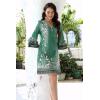 imageDisamer Summer Dresses for Women Casual 2025 Spring V Neck Ruffle Short Sleeve Button Down TShirt DressFloral Green