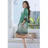 imageDisamer Summer Dresses for Women Casual 2025 Spring V Neck Ruffle Short Sleeve Button Down TShirt DressFloral Green