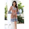 imageDisamer Summer Dresses for Women Casual 2025 Spring V Neck Ruffle Short Sleeve Button Down TShirt DressFlower Flag
