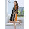 imageDisamer Summer Dresses for Women Casual 2025 Spring V Neck Ruffle Short Sleeve Button Down TShirt DressStriped Plaid