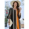 imageDisamer Summer Dresses for Women Casual 2025 Spring V Neck Ruffle Short Sleeve Button Down TShirt DressStriped Plaid