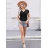 imageDisamer Womens Summer Tank Tops 2025 Trendy Cap Sleeve Shirts Fashion Cute Loose Fit V Neck Dressy Casual BlousesA Pure Black