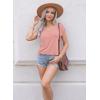 imageDisamer Womens Summer Tank Tops 2025 Trendy Cap Sleeve Shirts Fashion Cute Loose Fit V Neck Dressy Casual BlousesA Pure Pink