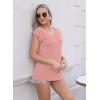 imageDisamer Womens Summer Tank Tops 2025 Trendy Cap Sleeve Shirts Fashion Cute Loose Fit V Neck Dressy Casual BlousesA Pure Pink