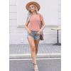 imageDisamer Womens Summer Tank Tops 2025 Trendy Cap Sleeve Shirts Fashion Cute Loose Fit V Neck Dressy Casual BlousesA Pure Pink