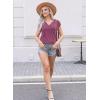 imageDisamer Womens Summer Tank Tops 2025 Trendy Cap Sleeve Shirts Fashion Cute Loose Fit V Neck Dressy Casual BlousesA Pure Purple