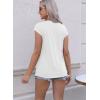 imageDisamer Womens Summer Tank Tops 2025 Trendy Cap Sleeve Shirts Fashion Cute Loose Fit V Neck Dressy Casual BlousesA Pure White