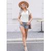 imageDisamer Womens Summer Tank Tops 2025 Trendy Cap Sleeve Shirts Fashion Cute Loose Fit V Neck Dressy Casual BlousesA Pure White