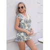 imageDisamer Womens Summer Tank Tops 2025 Trendy Cap Sleeve Shirts Fashion Cute Loose Fit V Neck Dressy Casual BlousesFlower Blue Vine