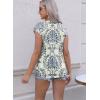 imageDisamer Womens Summer Tank Tops 2025 Trendy Cap Sleeve Shirts Fashion Cute Loose Fit V Neck Dressy Casual BlousesFlower Blue Vine