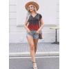 imageDisamer Womens Summer Tank Tops 2025 Trendy Cap Sleeve Shirts Fashion Cute Loose Fit V Neck Dressy Casual BlousesFlower Double