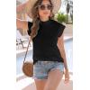 imageDisamer Womens Summer Tank Tops Trendy 2025 Casual Cute Print Loose Fit Short Sleeve T Shirts Basic Tee TopsA Pure Black