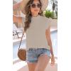 imageDisamer Womens Summer Tank Tops Trendy 2025 Casual Cute Print Loose Fit Short Sleeve T Shirts Basic Tee TopsA Pure Khaki