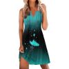 imageDisamer Womens Summer Dresses 2025 Sundresses Vacation Spring Outfits Floral Pleated Beach Swimsuit Coverups Sun DressDye Butterfly