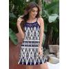 imageDisamer Beach Dresses for Women 2025 Vacation Beach Coverups Summer Halter Dresses Sexy Sleeveless SundressesStriped Blue Check