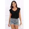imageDisamer Womens T Shirts Short Sleeve Basic Tee Casual Summer Tops 2025 Fashion Crew Neck Loose Fit BlouseA Pure Black