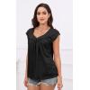 imageDisamer Womens T Shirts Short Sleeve Basic Tee Casual Summer Tops 2025 Fashion Crew Neck Loose Fit BlouseA Pure Black
