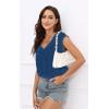 imageDisamer Womens T Shirts Short Sleeve Basic Tee Casual Summer Tops 2025 Fashion Crew Neck Loose Fit BlouseA Pure Blue