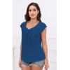 imageDisamer Womens T Shirts Short Sleeve Basic Tee Casual Summer Tops 2025 Fashion Crew Neck Loose Fit BlouseA Pure Blue