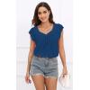 imageDisamer Womens T Shirts Short Sleeve Basic Tee Casual Summer Tops 2025 Fashion Crew Neck Loose Fit BlouseA Pure Blue