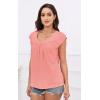 imageDisamer Womens T Shirts Short Sleeve Basic Tee Casual Summer Tops 2025 Fashion Crew Neck Loose Fit BlouseA Pure Pink
