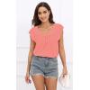 imageDisamer Womens T Shirts Short Sleeve Basic Tee Casual Summer Tops 2025 Fashion Crew Neck Loose Fit BlouseA Pure Pink