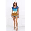 imageDisamer Womens T Shirts Short Sleeve Basic Tee Casual Summer Tops 2025 Fashion Crew Neck Loose Fit BlouseDye Beach